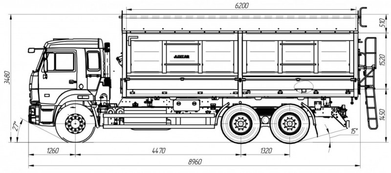 Самосвал AMKAR-658901-40LE