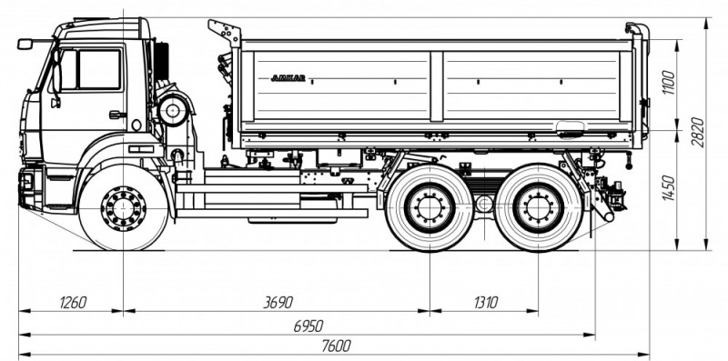 Самосвал AMKAR-658901-11E