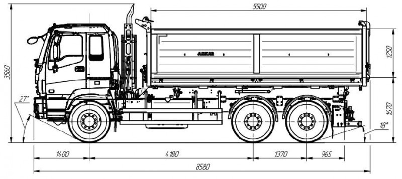 Самосвал AMKAR-АМ659-11Е