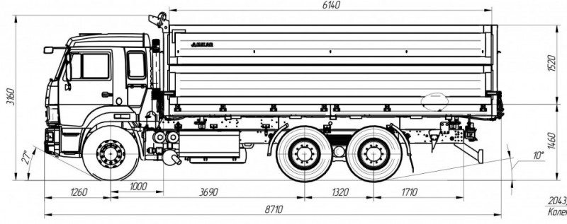 Самосвал AMKAR-658901-40МE