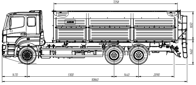 Самосвал AMKAR-658901-44