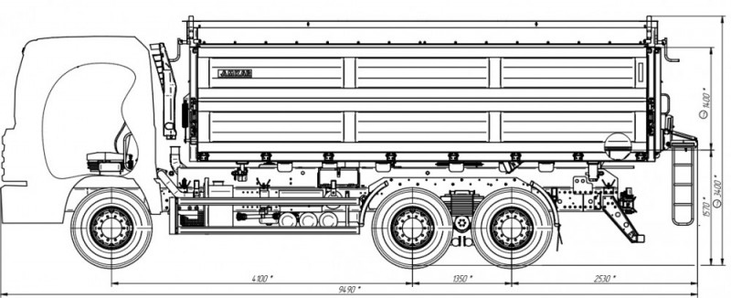 Самосвал-зерновоз AMKAR-658984-41