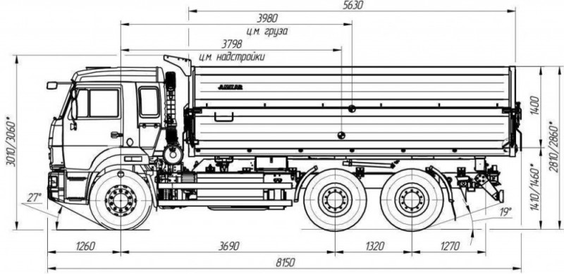 Самосвал-зерновоз AMKAR-658901-11МE