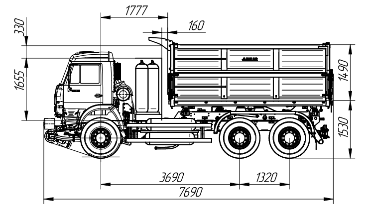 Самосвал AMKAR-658901-15E