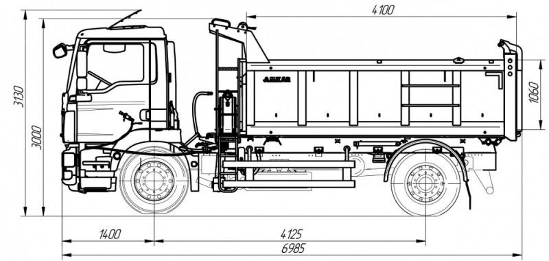 Самосвал AMKAR-65892-03E