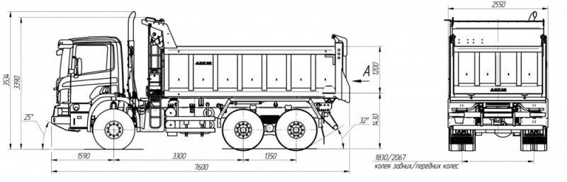 Самосвал AMKAR-658961-02E