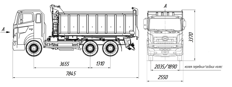 Самосвал AMKAR-658991-01E