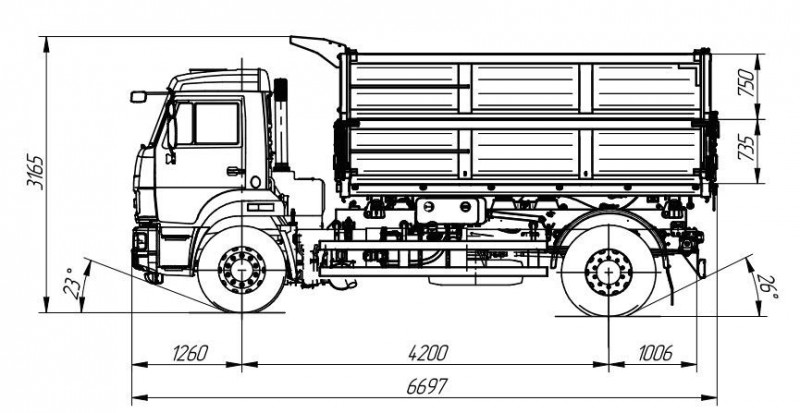 Самосвал AMKAR-658902-10E