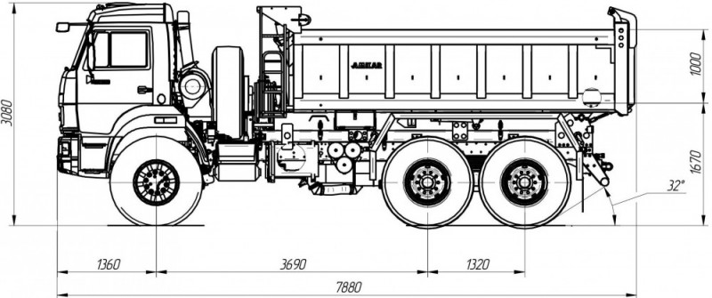 Самосвал AMKAR-658901-03E