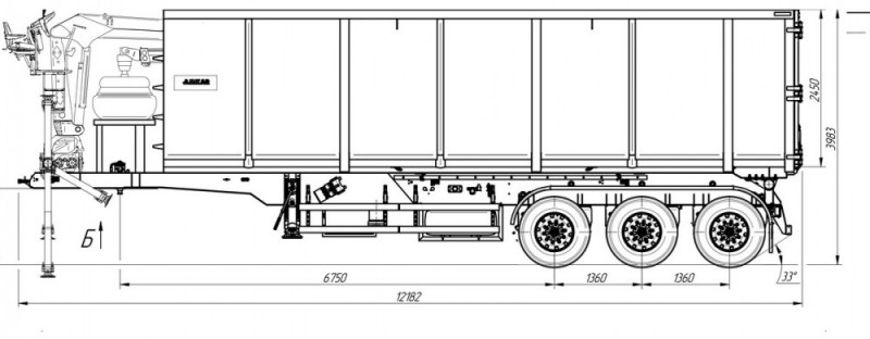 Полуприцеп-ломовоз самосвальный AMKAR-AM9560-06СМ