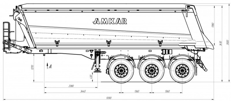 Полуприцеп самосвальный AMKAR-АМ9560-02