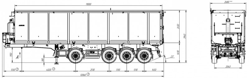 Полуприцеп-ломовоз AMKAR-АМ9460-40S